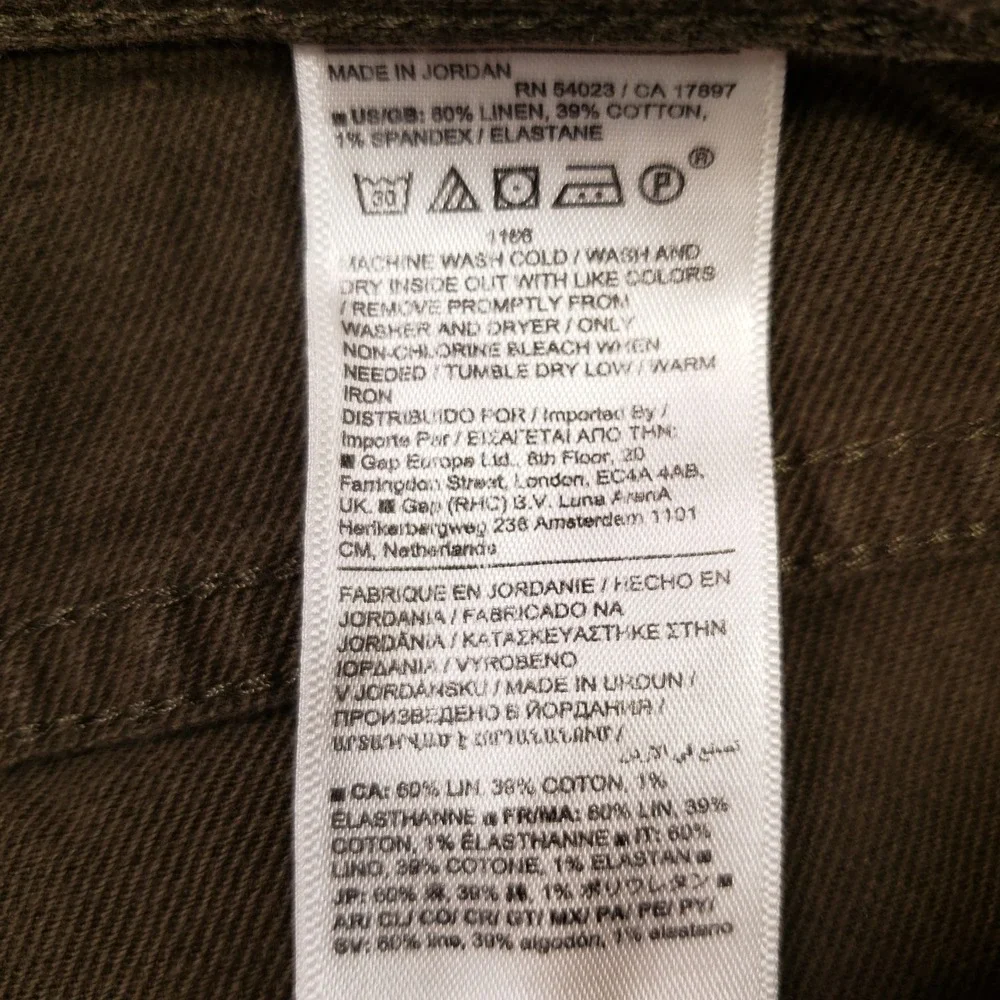 Banana Republic Slim Linen‎ Trousers Mens 30x30 Brown Casual Pants Lightweight